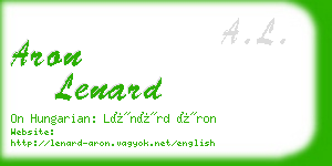 aron lenard business card